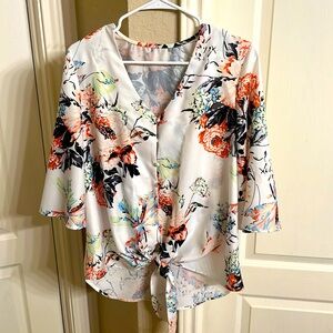 Cute high low silky blouse